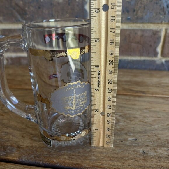 Culver Glass 22k Gold Charleston South Carolina Beer Mug - Picture 10 of 11